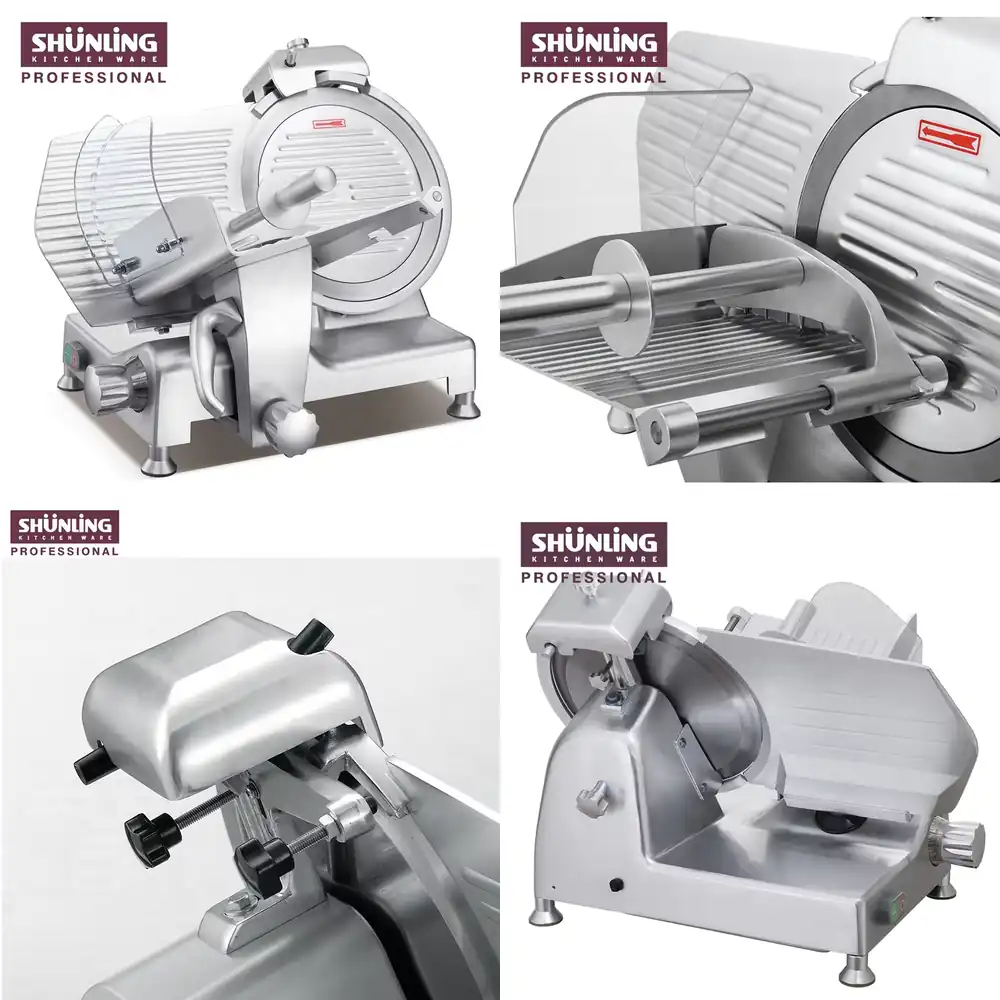 Automatic Meat Slicer Home - Nuovo Affettatrice Elettrica SHUNLING in Acciaio