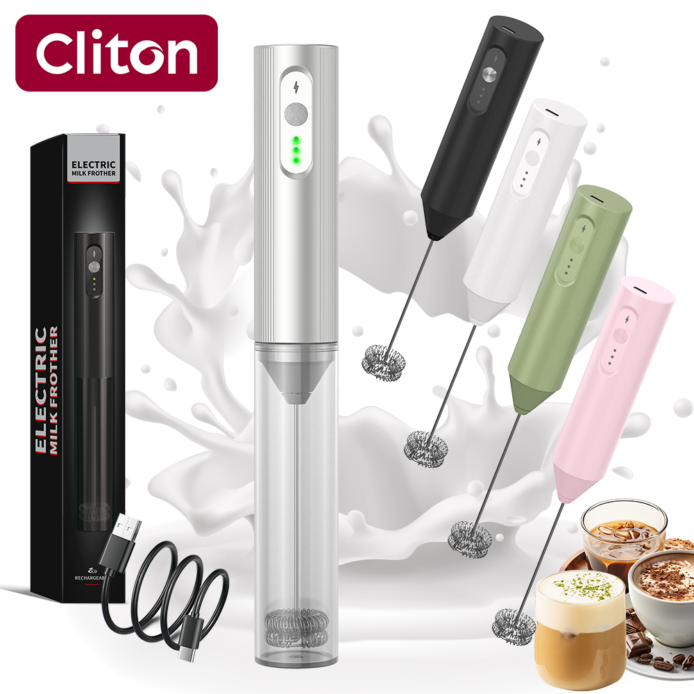 Electric Milk Frother Handheld - Montalatte Elettrico Ricaricabile USB-C a 3
