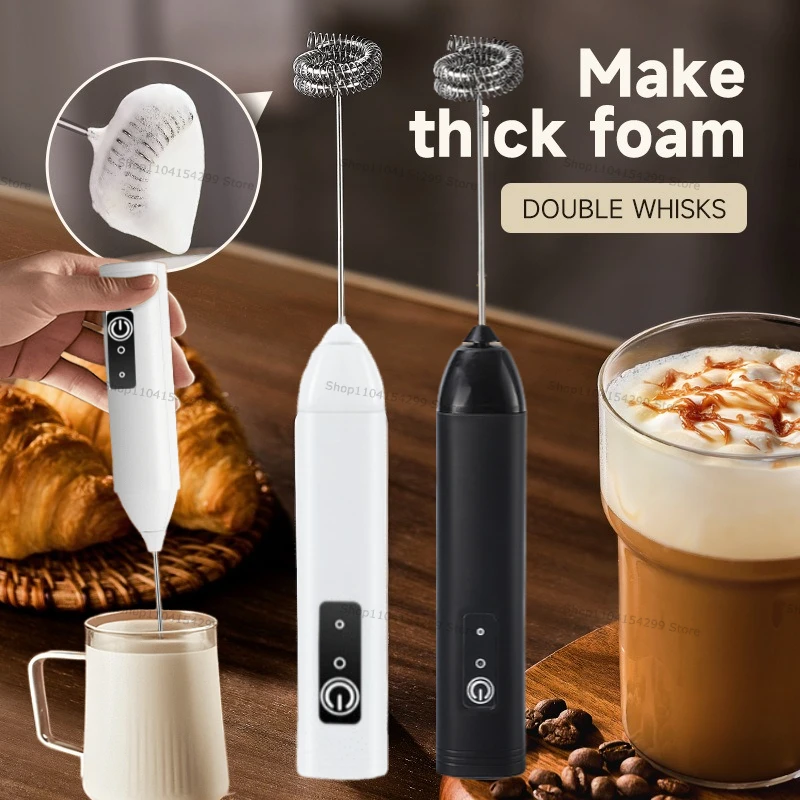 Electric Milk Frother Handheld - Montalatte wireless Frullatore elettrico portatile Mini