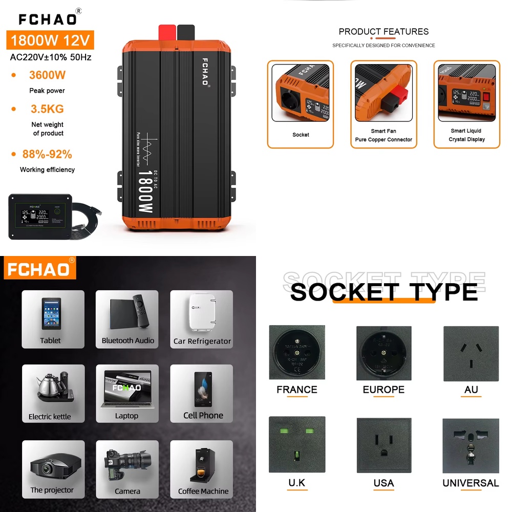 Home Appliances - Inverter di Potenza 1800W da DC