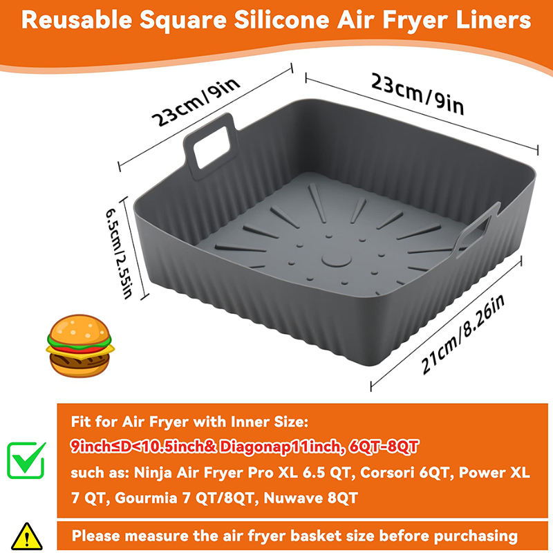 Stampi quadrati per friggitric - Air Fryer Silicone Pot Liner recensione e prezzo