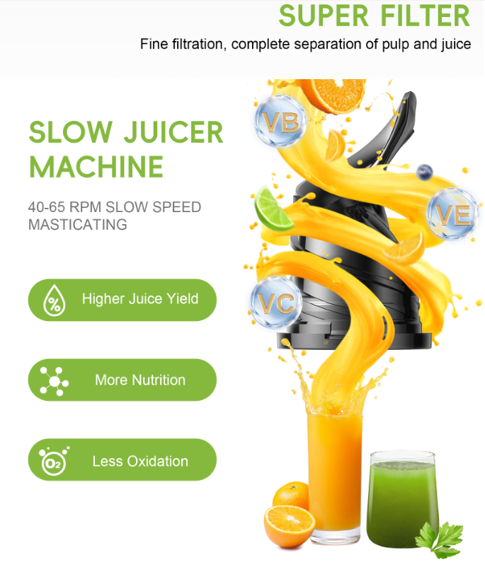 Estrattore di Succo Elettrico  - Electric Slow Juicer Cold Press recensione e prezzo
